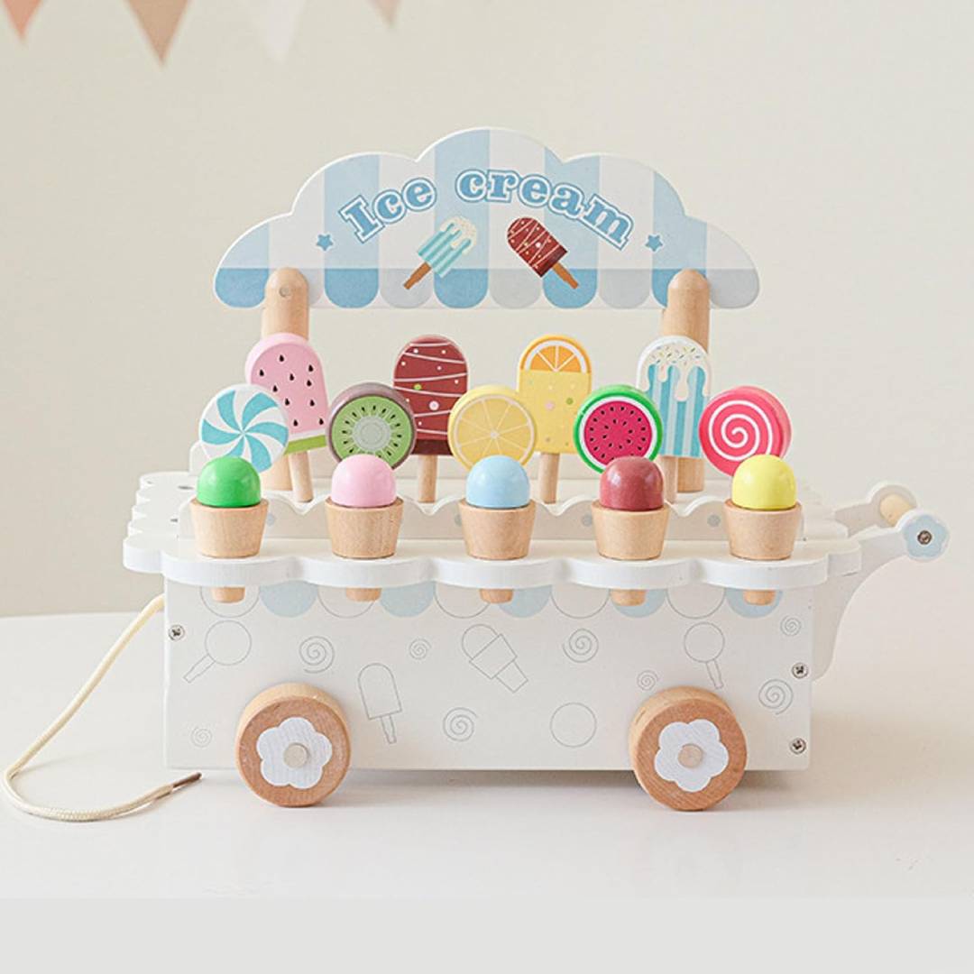 Carrito de Helados de Madera