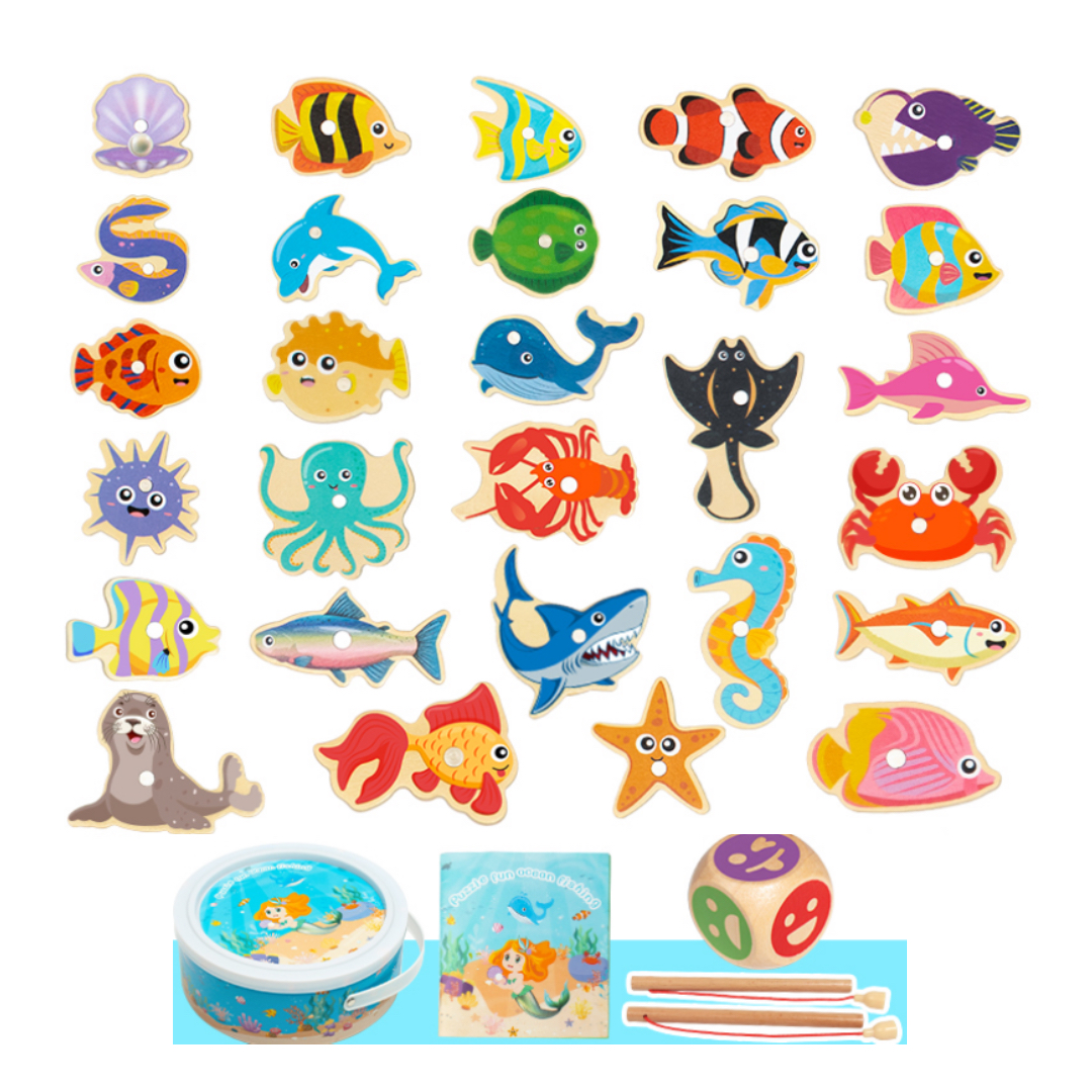 Juego de Pesca Magnética Aventura Marina
