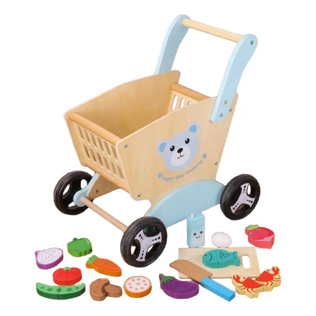 Carrito de Compras y Caminador de Madera