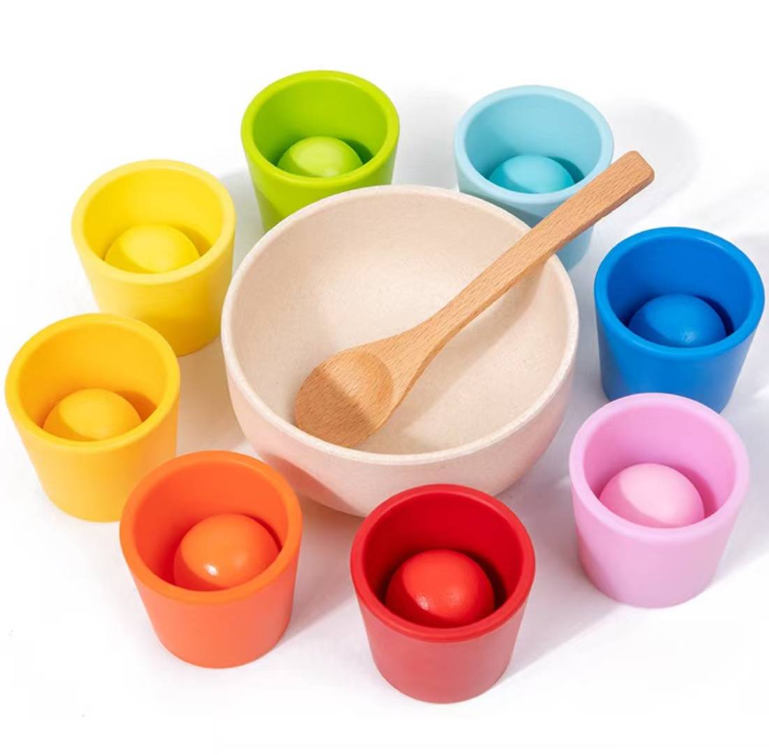 Cuenco de Colores Montessori Modelo Arcoiris