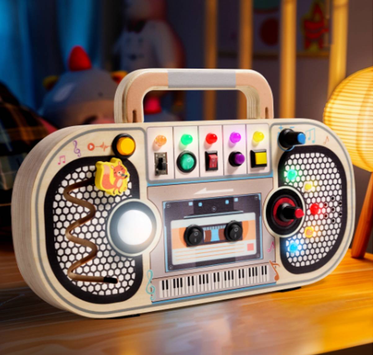 Tablero Sensorial Modelo Radio Retro