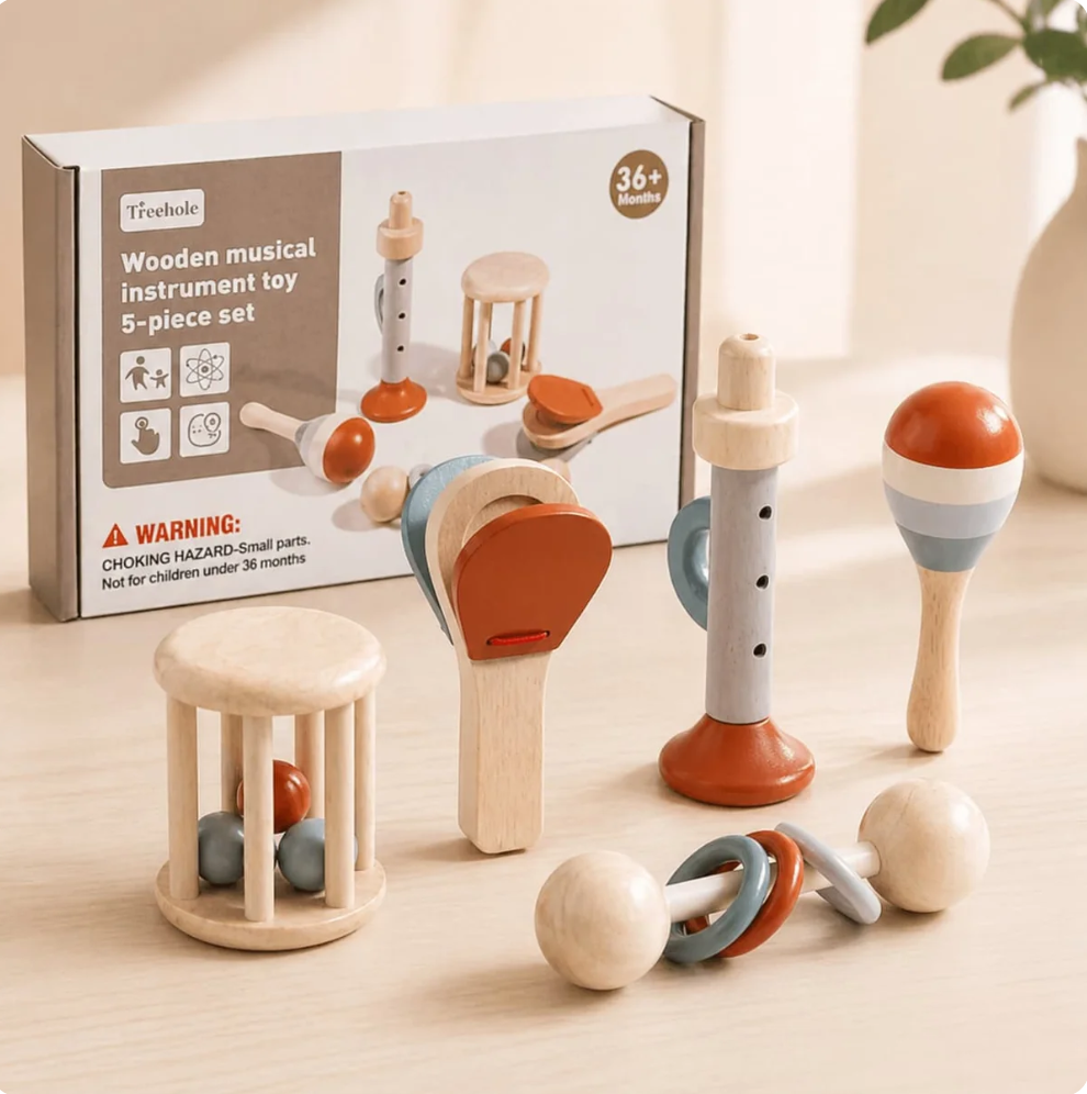 Set de Instrumentos Musicales de Madera